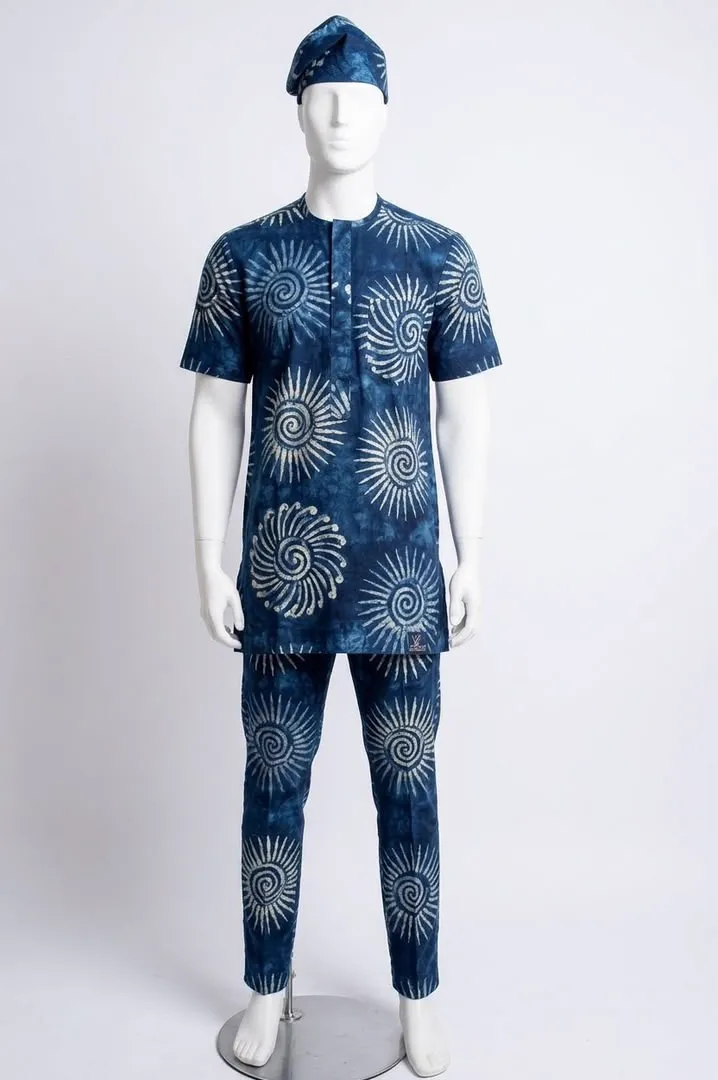 Senator set, batik sunburst
