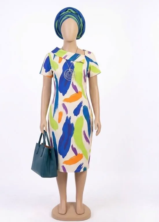 Dress, brushstroke print